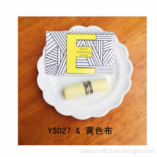 Paper Card Packed Jewelry Polishing Cloth Custom Jewelry Square Micro Fibre Polishing Clothes